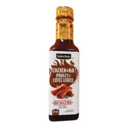 SELECTION SAUCE BBQ POULET ET CÔTES LEVÉES 320ML