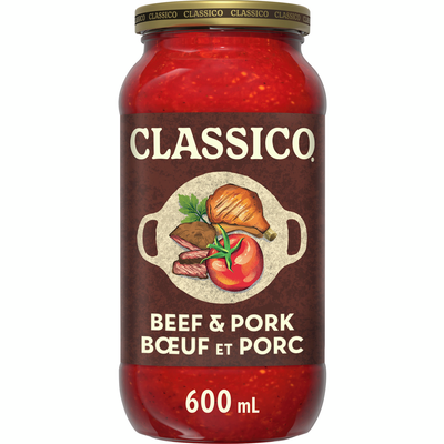 CLASSICO SAUCE POUR PÂTES AU BOEUF ET AU PORC 600 ML
