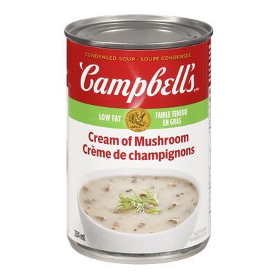 SOUPE CAMPBELL&#39;S CRÈME DE CHAMPIGNONS CONDENSÉE FAIBLE EN GRAS