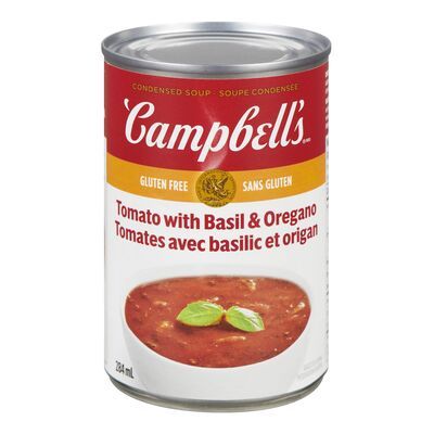 SOUPE CAMP.SOUPE CAMPBELL&#39;S  AUX TOMATES CONDENSÉE AVEC BASILIC ET ORIGAN 284ML