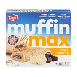 LECLERC MUFFIN MAX À LA BANANE ET AU CHOCOLAT 223 G