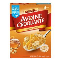 CÉRÉALES D&#39;AVOINE AVEC CROQUANTS AU MIEL 423 G