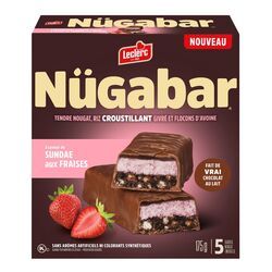 LECLERC BARRES TENDRES NUGABAR SUNDAE AUX FRAISES 175 G
