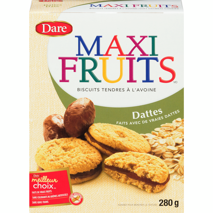 BISCUITS DARE MAXI FRUITS AUX DATTES 280 G