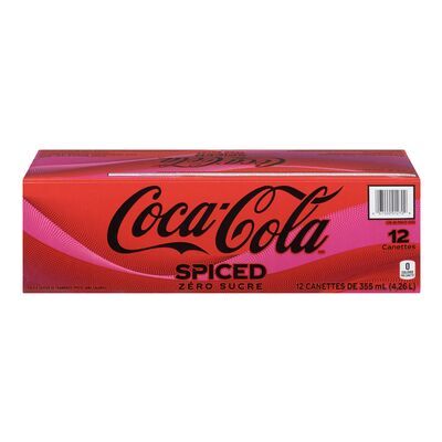 COCA-COLA BOISSONS GAZEUSES ZÉRO SUCRE ÉPICÉS 12X335ML