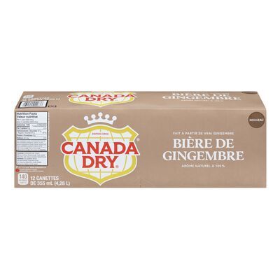 CANADA DRY BOISSONS GAZEUSES BIERE DE GINGEMBRE 12X355ML