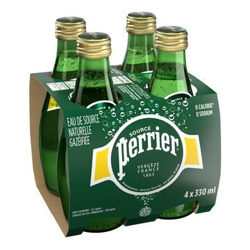 PERRIER EAU DE SOURCE NATURELLE GAZEIFIÉE 4X250ML