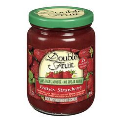 CONFITURE DE FRAISES DOUBLE FRUITS SANS SUCRE AJOUTÉ 375ML