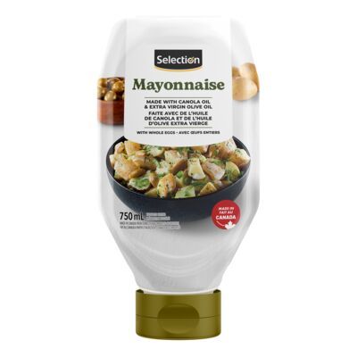 MAYONNAISE SELECTION HUILE D&#39;OLIVE EXTRA VIERGE COMPRIMÉ 750ML