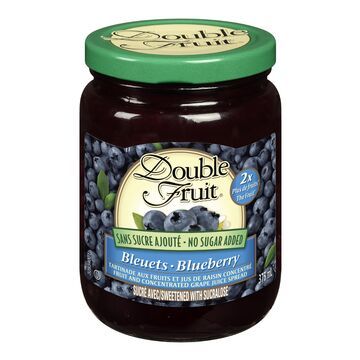 CONFITURE DE BLEUTS DOUBLE FRUITS SANS SUCRE AJOUTÉ 375ML
