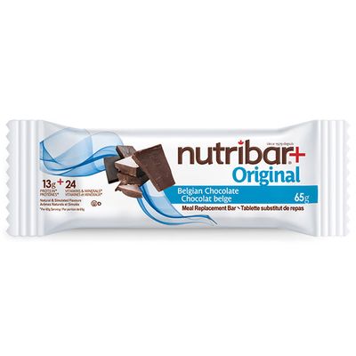 NUTRI-BAR BARRE NUTRITIVE À SAVEUR DE CHOCOLAT BELGE SOLO GI 65 G