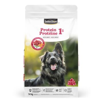 NOURRITURE SÈCHE POUR CHIENS SELECTION PROTÉINE 1 BOEUF 14KG