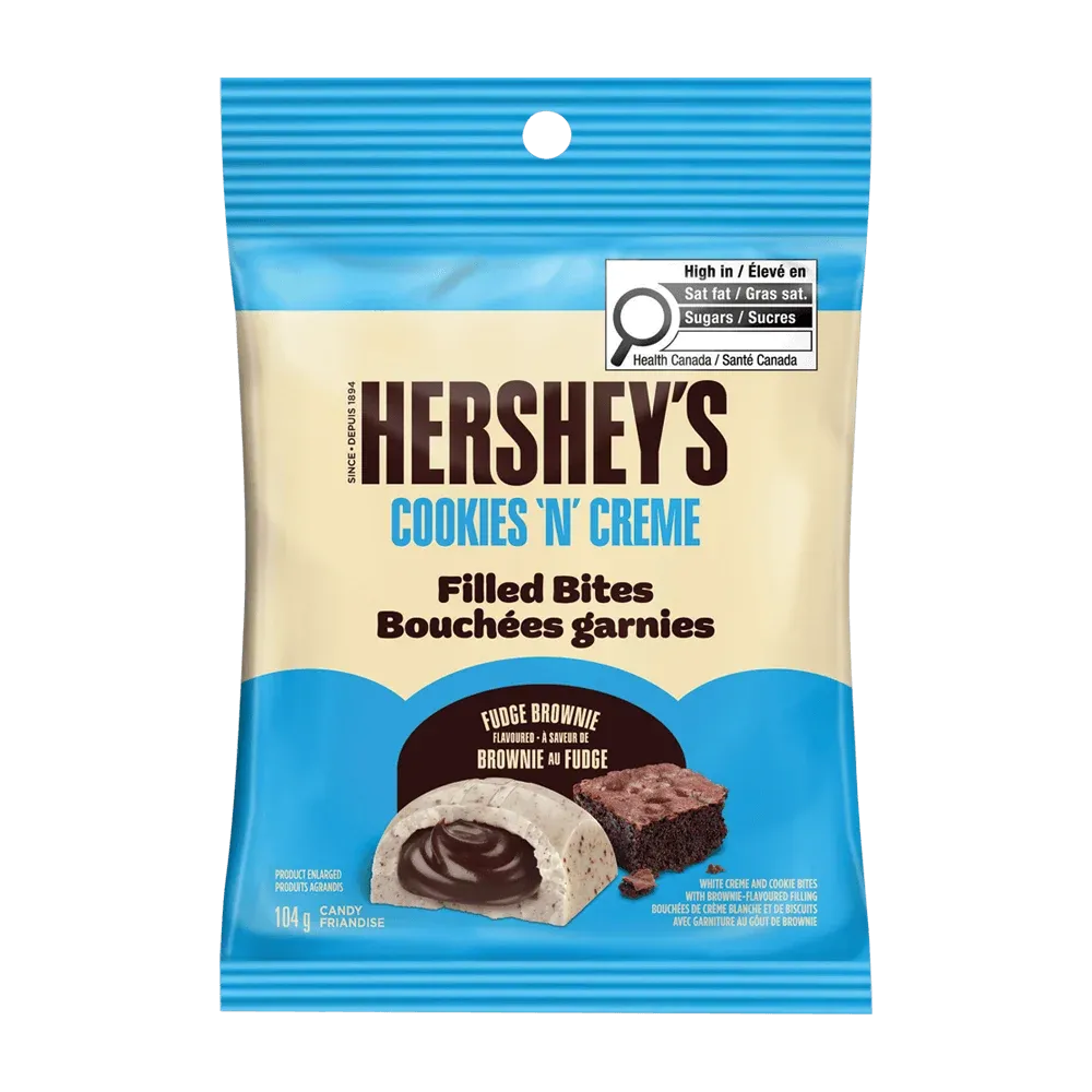 HERSHEY BISCUITS ET CRÈME BOUCHÉES GARNIES 104 G