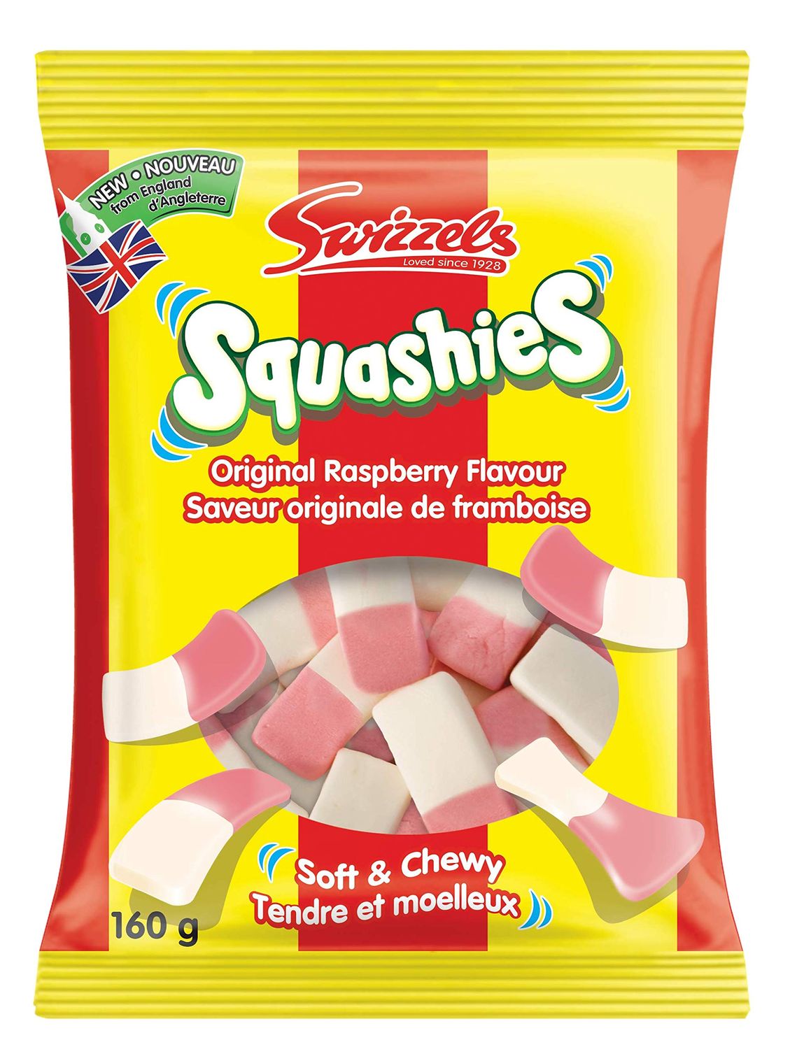 SWIZZELS SQUASHIES ORIGINAL FRAMBOISE 160 G
