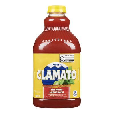 MOTT&#39;S CLAMATO COCKTAIL AUX TOMATE ET PALOURDE LE TOUT GARNI 1.89 L