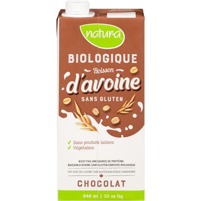 NATUR-A Boisson à l'avoine sans gluten enrichie CHOCLOAT non sucré 946 ML