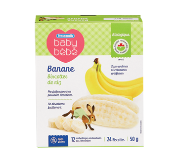 PERSONNEL BEBE BISCOTTE DE RIZ BANANE 50 GR