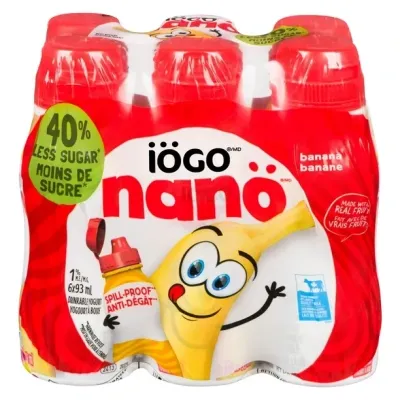 IOGO YOGOURT A BOIRE NANO BANANE 1% 6X93 ML