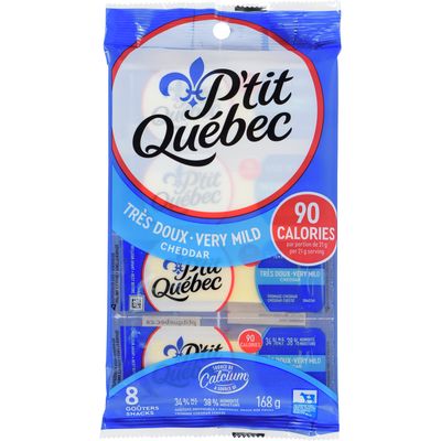 P'TIT QUEBEC FROMAGE CHEDDAR BLANC 8X12 GR
