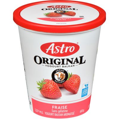 ASTRO YOGOURT ORIGINAL FRAISE 3.25% 650 GR