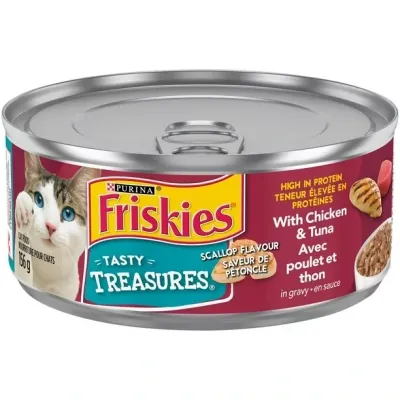 FRISKIES NOURRITURE CHAT POULET THON FROMAGE 156 GR