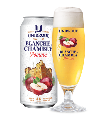 Blanche de Chambly Pomme et Eau de Rose 473mL Can