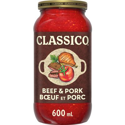 CLASSICO SAUCE POUR PÂTES AU BOEUF ET AU PORC 600 ML