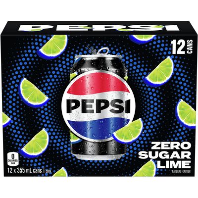 PEPSI BOISSON GAZEUSE ZERO SUCRE LIME 12X355ML