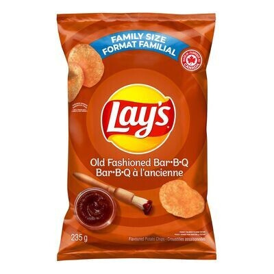 LAY'S Croustilles au Bar-B-Q à l'ancienne, Format familial 235 g