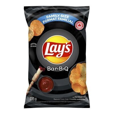 LAY'S Croustilles au Bar-B-Q, Format familial 235 g