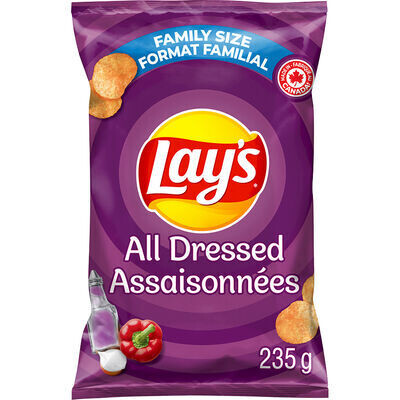 LAY'S Croustilles assaisonnées 235 g