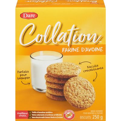 DARE Biscuits à la farine d'avoine, Collation 250 g