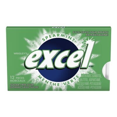 WRIGLEY'S Gomme sans sucre à saveur de menthe verte, Excel 1 un