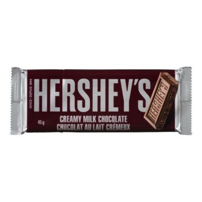 HERSHEY'S Barre de chocolat au lait crémeux 45 g