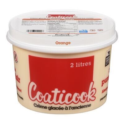 COATICOOK Crème glacée à l'ancienne à saveur d'orange 2 L COATICOOK Crème glacée à l'ancienne à saveur d'orange 2 L