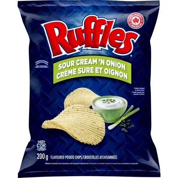 RUFFLES CREME SURE ET OIGNON 200 GR
