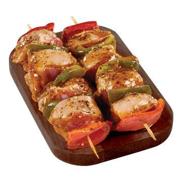 BROCHETTE DE POULET ASSAISONNEE AVEC LEGUMES 1 BROCHETTE ENV 250GR 26,43$/kg 11,99$/lb
