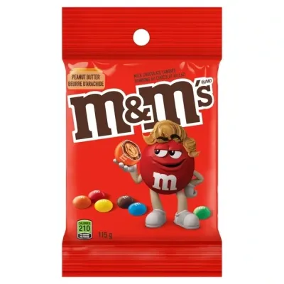 M&amp;M'S BEURRE ARACHIDES SAC 115 GR