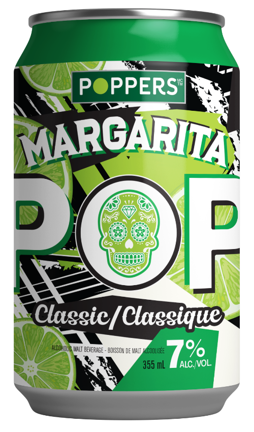POPPERS BOISSON ALCOOLISÉE COOLERS MARGARITA CLASSIQUE 7.0% ALC 473ML