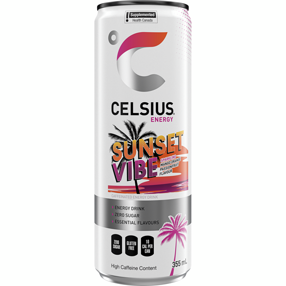 CELSIUS BOISSON ÉNERGISANTE CANETTE SUNSET VIBE 355ML