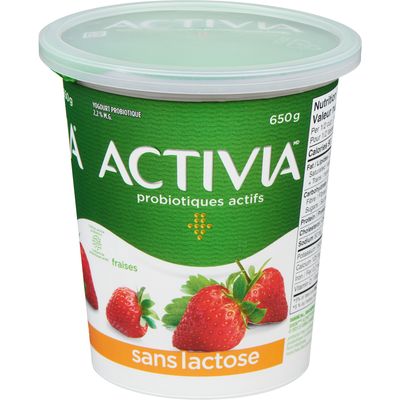 DANONE ACTIVIA YOGOURT FRAISE SANS LACTOSE 650GR