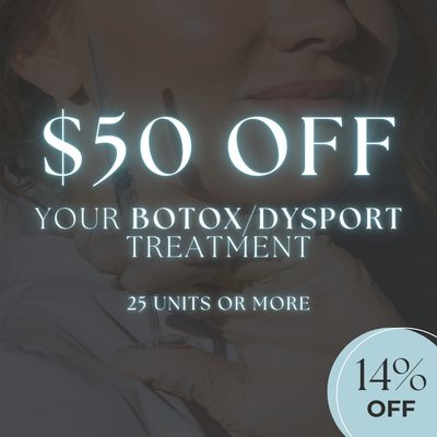 Up to $50 OFF Botox/Dysport