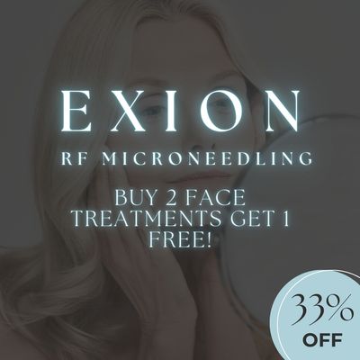 Exion (RF Microneedling) | Buy 2 Face Treatments, Get 1 FREE!