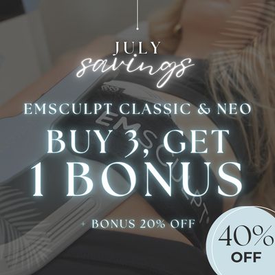 Emsculpt® | Buy 3, Get 1 BONUS + 20% OFF!