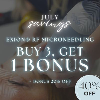 Exion® RF Microneedling  | Buy 3, Get 1 BONUS + 20% OFF!
