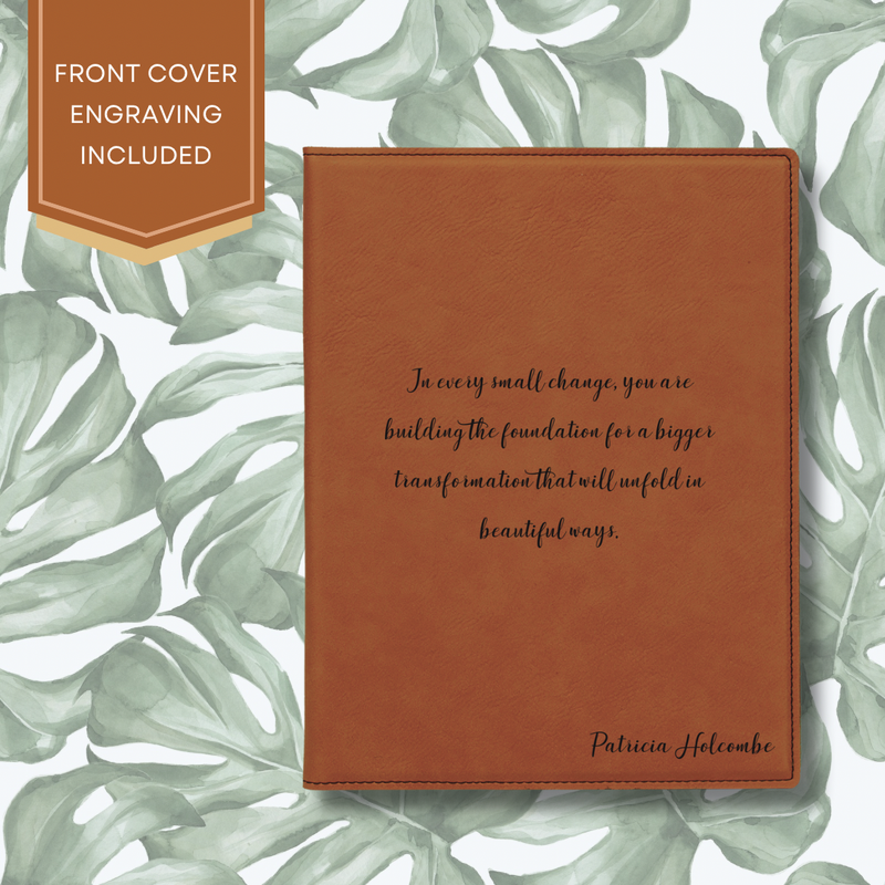 7&quot; X 9&quot; Personalized Leatherette Portfolio - Beautiful Transfomation