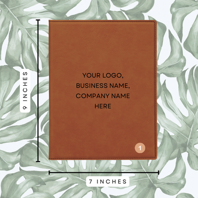 7&quot; X 9&quot; Personalized Leatherette Portfolio - Custom Design
