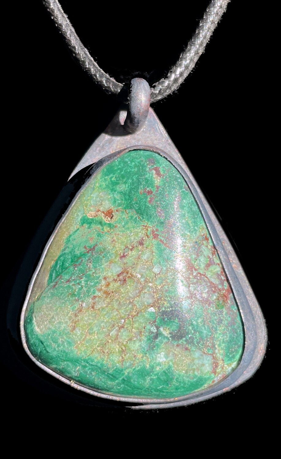 Columbia 23 Large Malachite and Copper Pendant