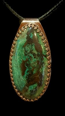 Columbia 23  Malachite, Chrysocolla, and Copper Pendant