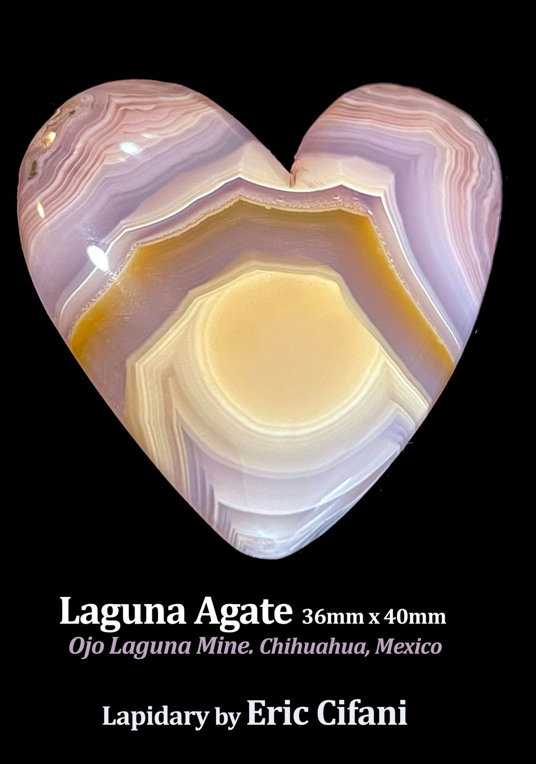 Laguna Agate Heart cabochon